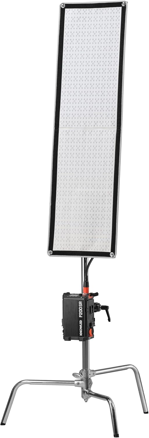 Godox RGB Flexible LED Light Mat 1×4′ – 250 W Ultra-Slim Foldable Panel with 1800–10,000K CCT, CRI 96+, TLCI 98, IP54 Weather Rating, DMX/CRMX/Bluetooth, Studio & Film Lighting Solution (F200SR)