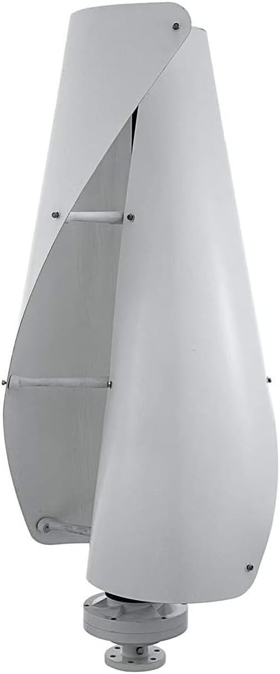 Vertical Wind Turbine Low Torque High Power Wind Power Turbine Generator with 2 Blades White 10000W 12V-220V with Three-Color Glass Fiber Leaf Blade