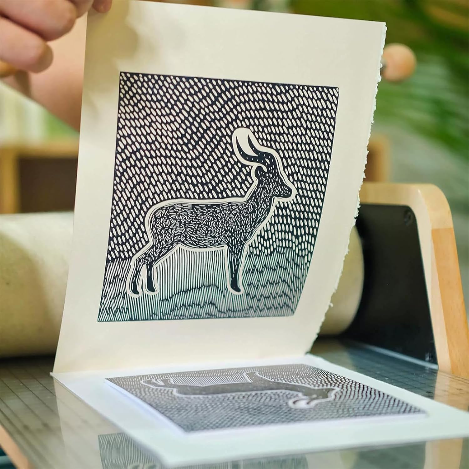 Desktop Printing Plate Making Machine, Drum Diameter 5Cm, Drum Length 28.5Cm, Desktop 55 * 28.5Cm, Suitable for Paper, Wood, Copperplate Engraving Production