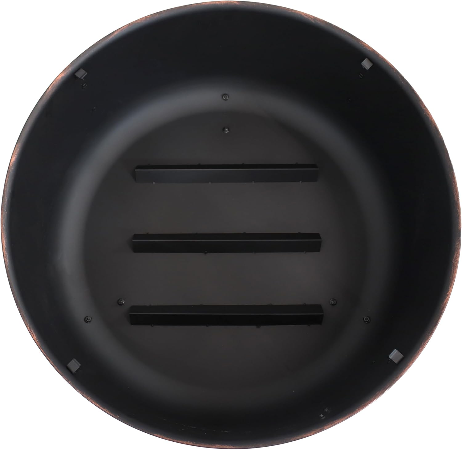 Sunnydaze 24-Inch Heavy-Duty Steel Cauldron Fire Pit - Includes Spark Screen and Protective Cover - Brushed Bronze