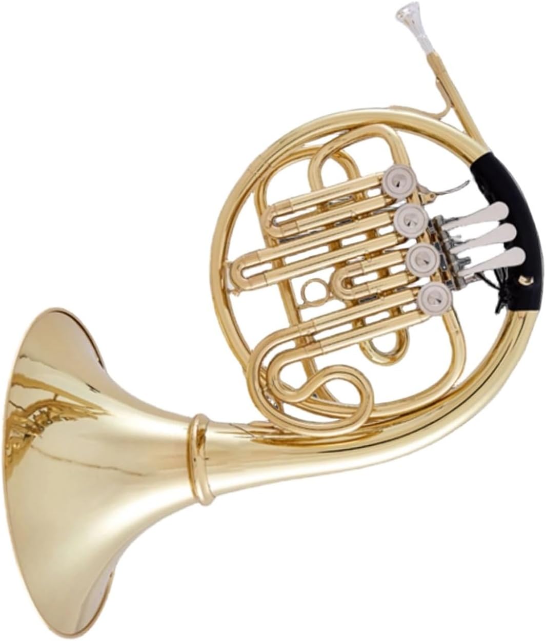 4 Key French Horn Musical Instrument B Flat Four Key French Horn Split Single Row Suitable For Beginners To Play