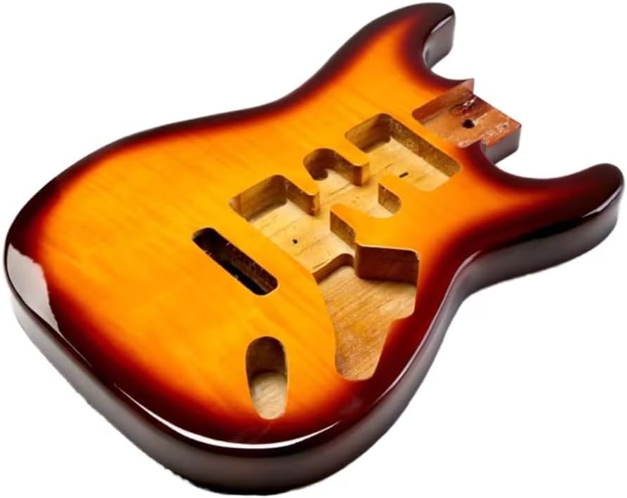DIY Guitar Body Set with Rosewood Fingerboard – Colorful Electric Guitar Build Kit for Custom Assembly & Sound Crafting – Includes Tuner and Essential Parts for Instrument Construction (Yellow)