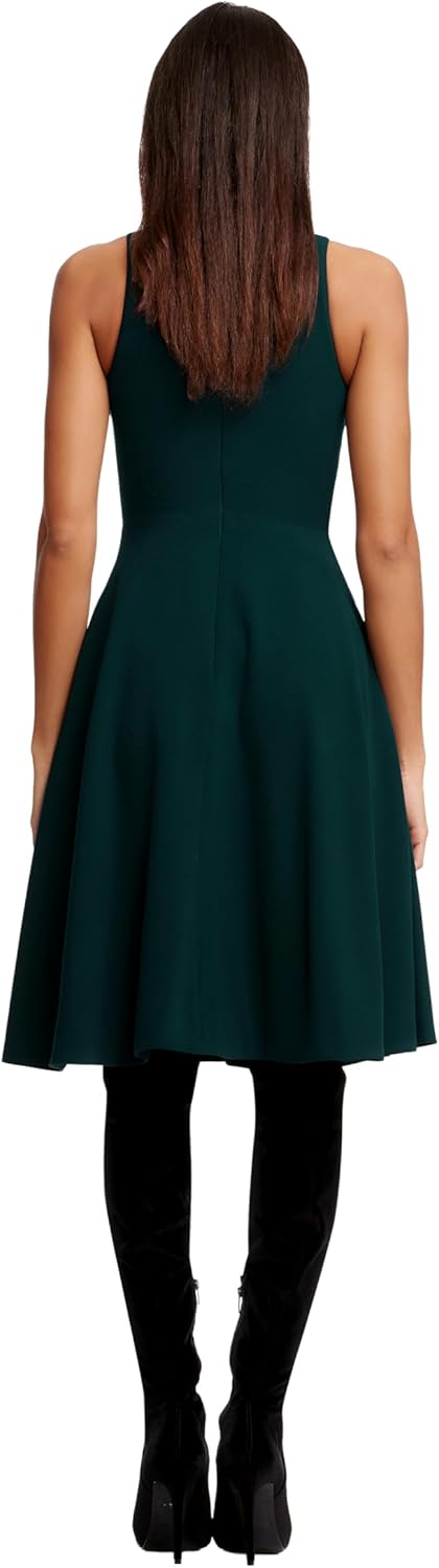 Dress the Population Women's Catalina Solid Sleeveless Fit & Flare Midi Dress