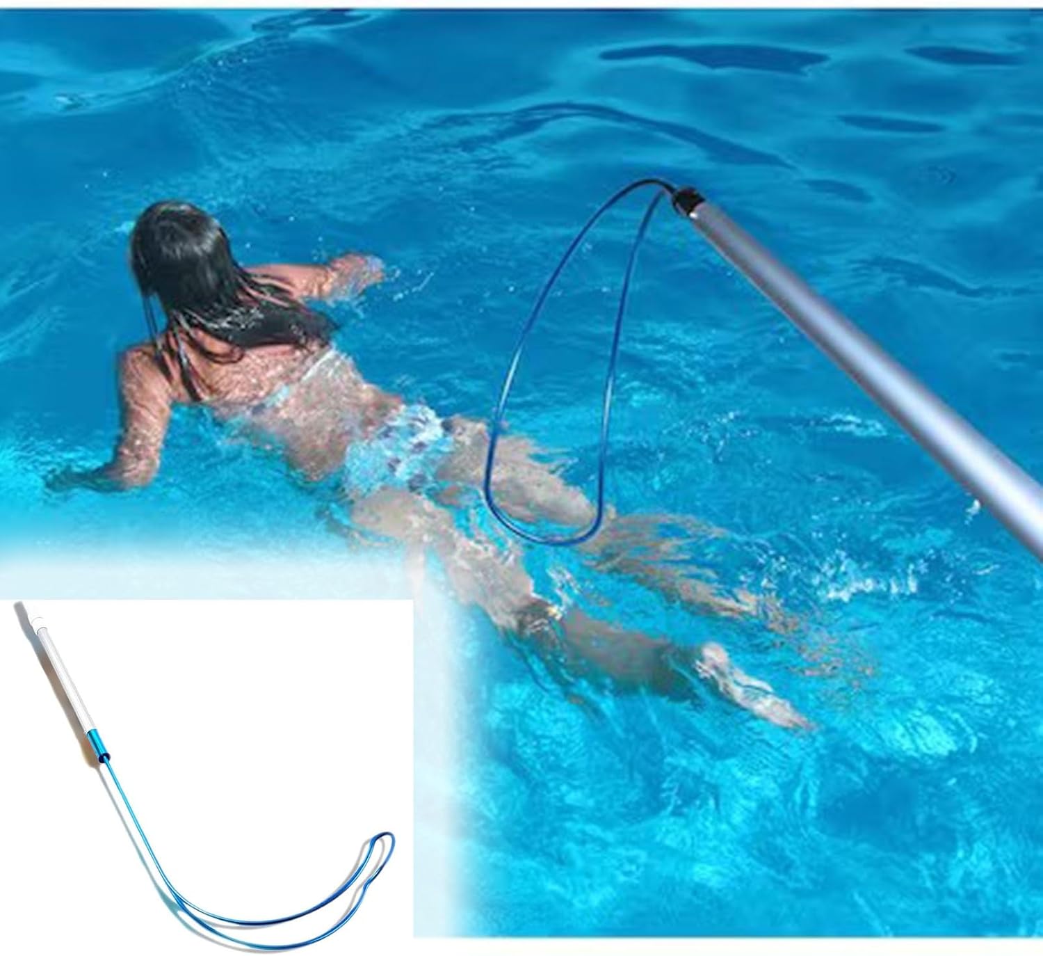 Swimming Pools Emergency Safety Hook, Commercial Aluminum Rescue Equipment/Life-Saving Tool, 1.2-3.0m Preserving Telescopic Poles for Drowning