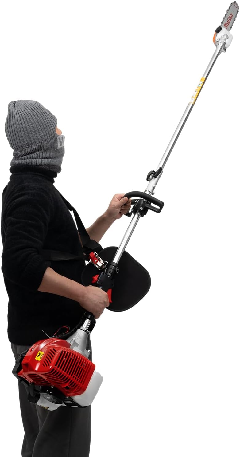 42.7CC Gas Powered Pole Saws 2-Stroke Pole Chainsaw with Air-Cooled Gas Pole Saws for Tree Trimming Chainsaw Pruner Trimmer for Pruning Branches and Leaves in Orchards and Urban Greenery