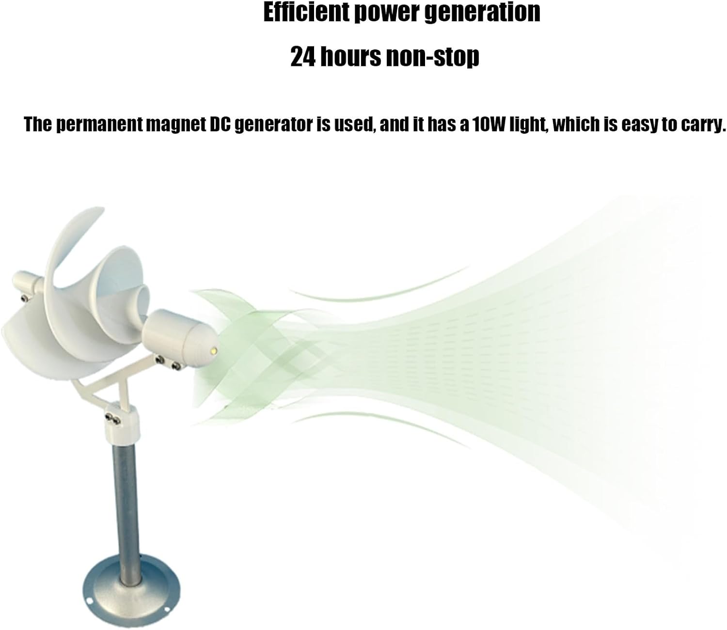 35W +10W Micro Spiral Wind Turbine DIY White Wind Turbine Model 1-12V Permanent Magnet Generator Model Breeze Starter Generator Light Strip LED Light