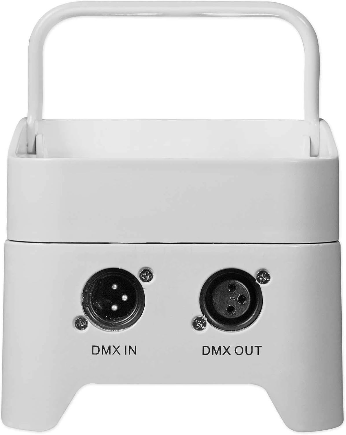 Rockville Best PAR 50 White Bundle: (2) Rechargeable Par Wash Up-Lights with Wireless DMX RGBWA+UV, ROCKFORCE W4 384 Channel Wireless DMX Lighting Controller with MIDI, 3-Items