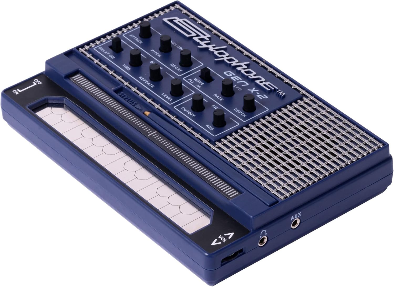 Stylophone GENX-2 Portable Analogue Synthesizer with Built-in Speaker, LFO, Filter, Analogue Delay and CV/Gate Output | Synthesizer Keyboard | Synth Musical Instrument