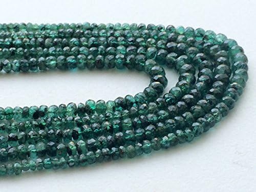 1 Strand Natural Emerald Faceted Rondelle Beads, Emerald Necklace, Original Emerald, 2.5mm To 4.5mm, 8 Inch