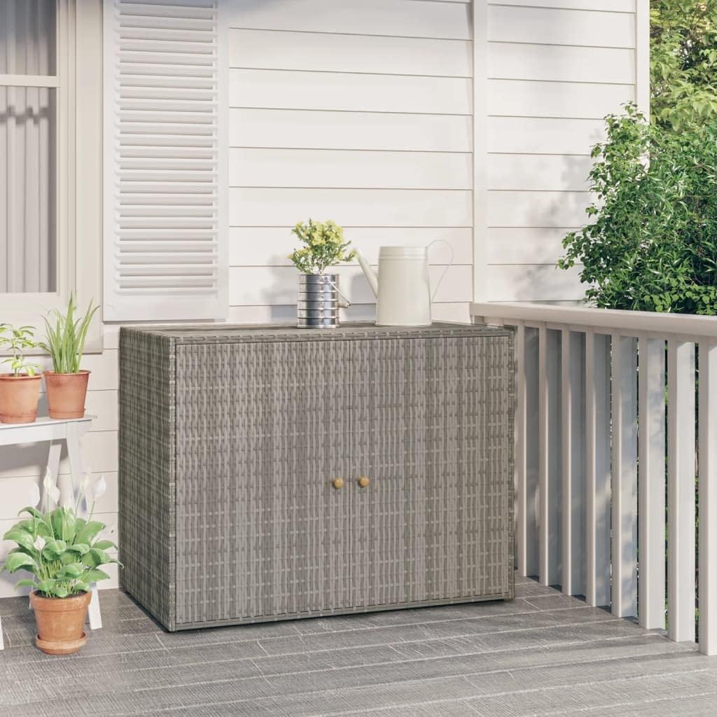 ZEYUAN Garden Storage Cabinet Outside Deck Storage Box Outdoor Patio Storage Backyard Storage Box Furniture Storage Box Gray 39.4