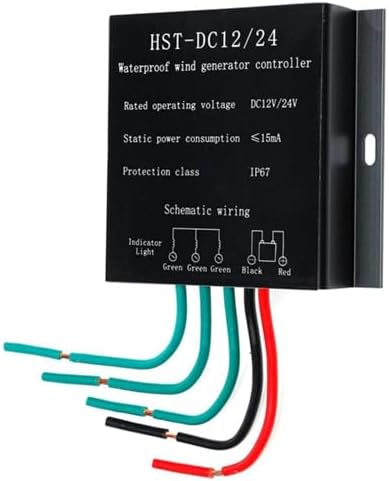 200W Low RPM Vertical Wind Turbine Generator 12V/24V with Controller, Eco-Friendly Home Windmill Power System, Red - Efficient Renewable Energy Solution