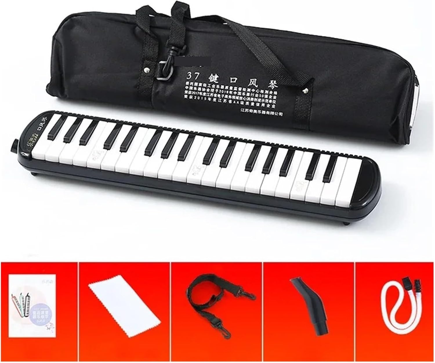 Melodica Children Melodica 37 Keys Mouth Organ 32 Key with Mouthpiece Portable Musical Keyboard Professional Piano for Child Melodion(37 Key Pink)