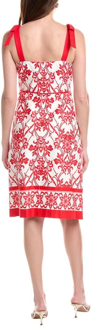 Anne Klein Womens Bow Shoulder Modern Midi Dress