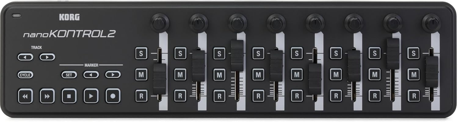 Korg nanoKONTROL2 Slim-Line USB Control Surface, Black