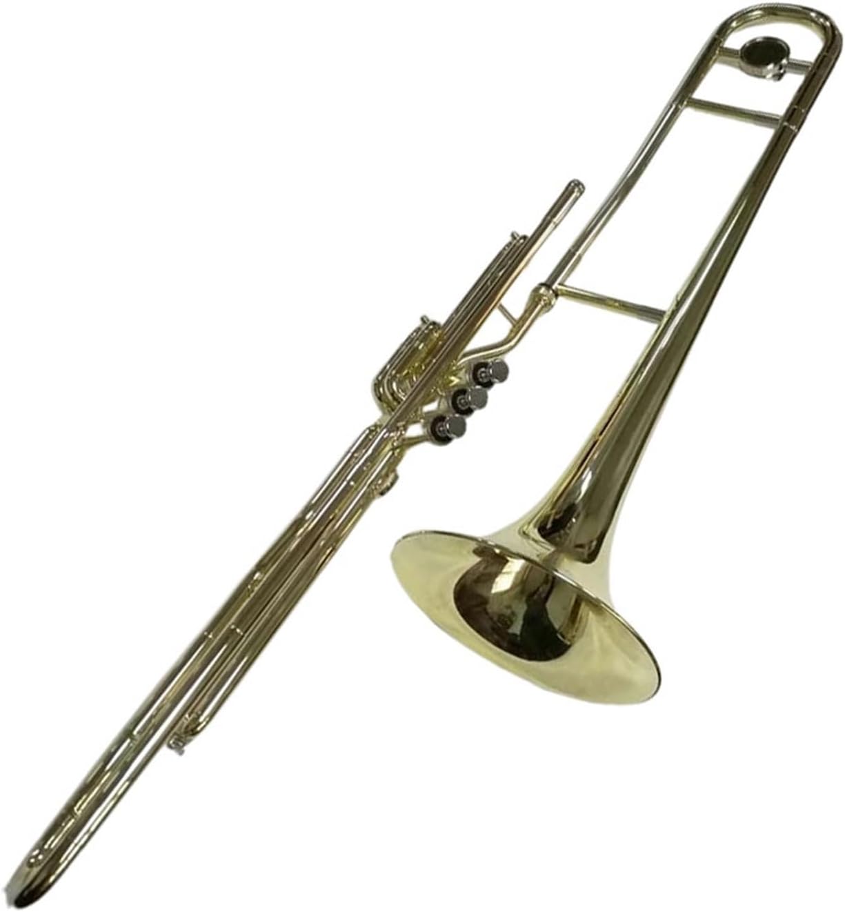 Adult Trombone Instrument Gold Lacquer C Key Piston Valve Trombone Beginner Instrument