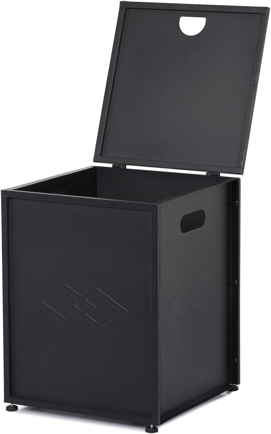 Weatherproof Propane Tank Cover Table with Handles – Outdoor 20lb Gas Tank Storage Hideaway for Fire Pits & Griddles – Sturdy Patio Deck Storage Box – Black-Rhombus