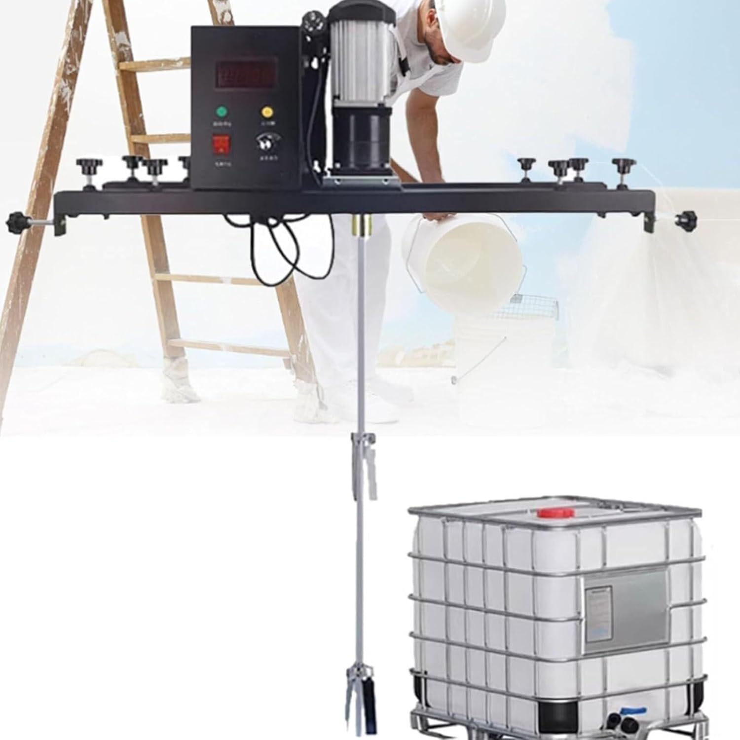 Commercial Barrel Drum Stirrer,980W Electric Tank Mixer Machine,Paint Mixer,Folding Propeller,for Ink Dissolver Agitator