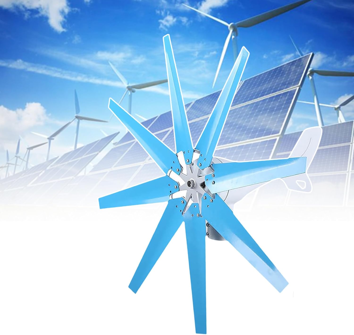 24V Small Wind Turbine Generator - Durable Aluminum, Operates -40℃ to 80℃, Perfect for Off-Grid Power Solutions, Reliable Home Windmill Generator, Eco-Friendly Energy Solution