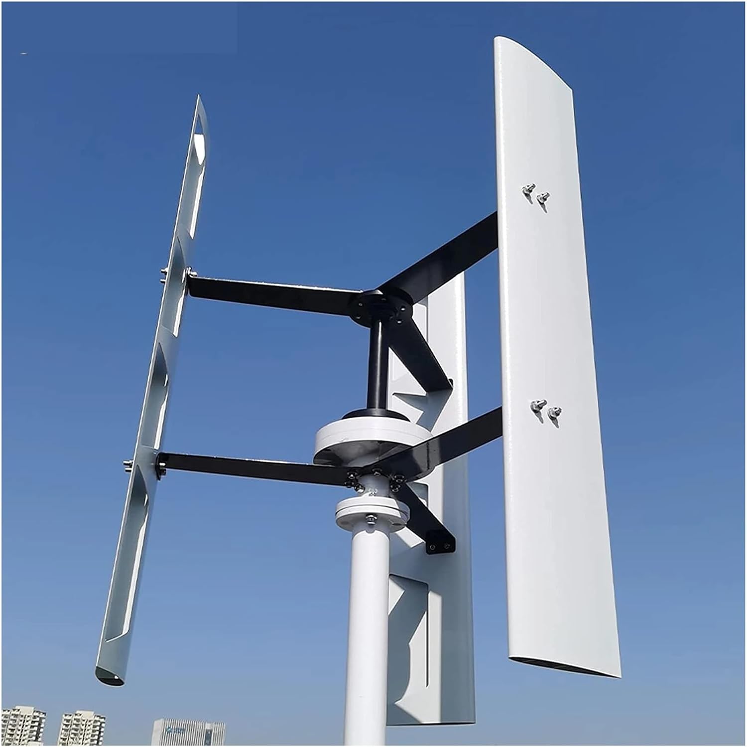 Wind Turbine Generator Kit, Free Energy 10KW Low Noise Vertical Axis Wind Power Turbine nerators 10000W 12V 24V 48V AC Windmill Fan for Home Farm Seashore for Hybrid Solar Wind System(48V)