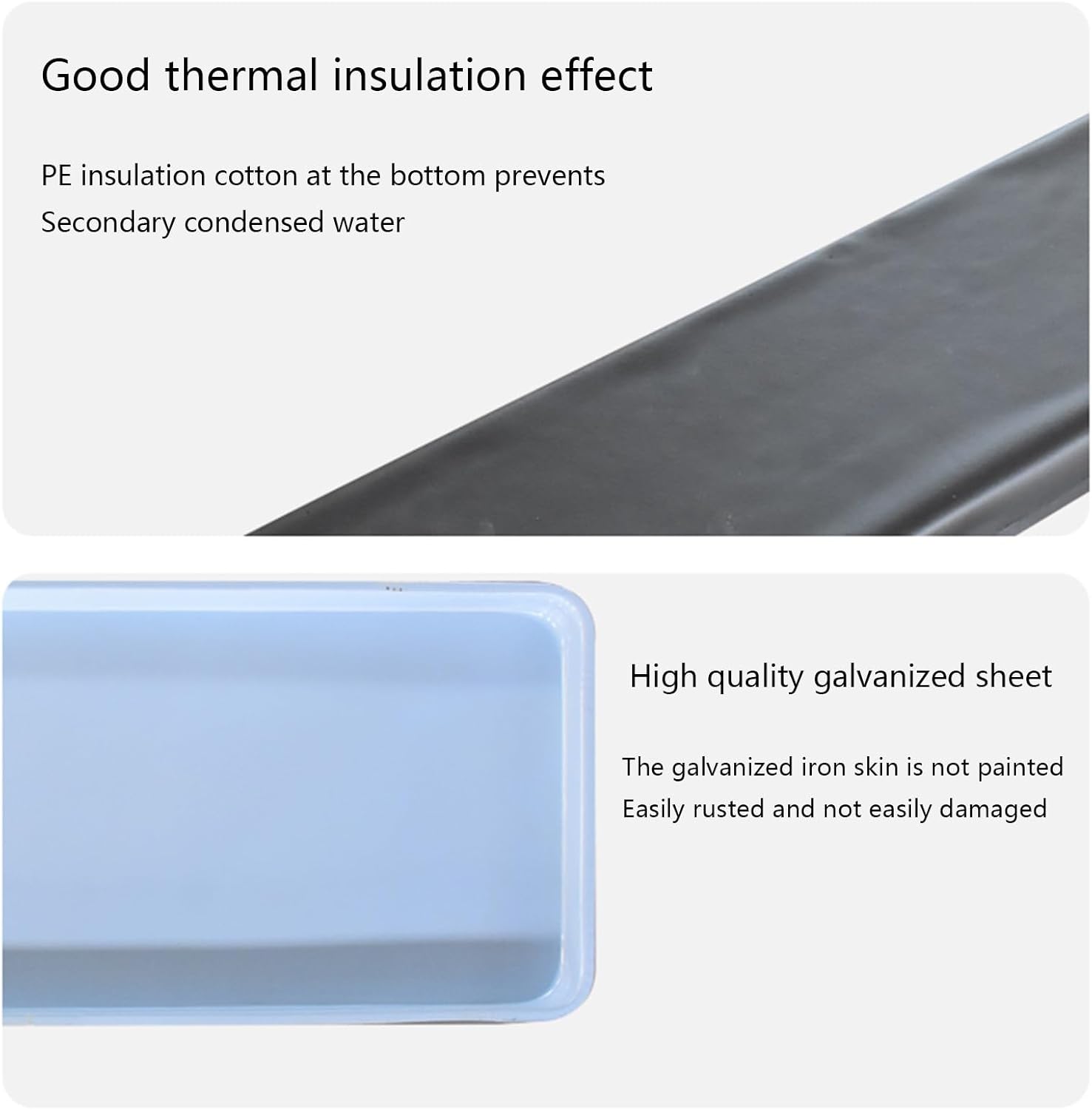 Air Conditioner drip pan Generic AC Drip Pan with Drain Portable for:Air Conditioner Outdoor Unit(201x24cm/79.1x9.4in)