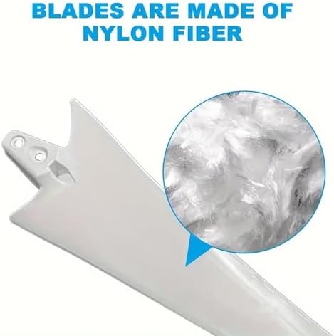 3-Pack Nylon Fiber Wind Turbine Blades 550mm-800mm, Replacement Parts for Horizontal Axis Small Wind Generators, Ideal for Efficient Wind Power Solutions (600mm)