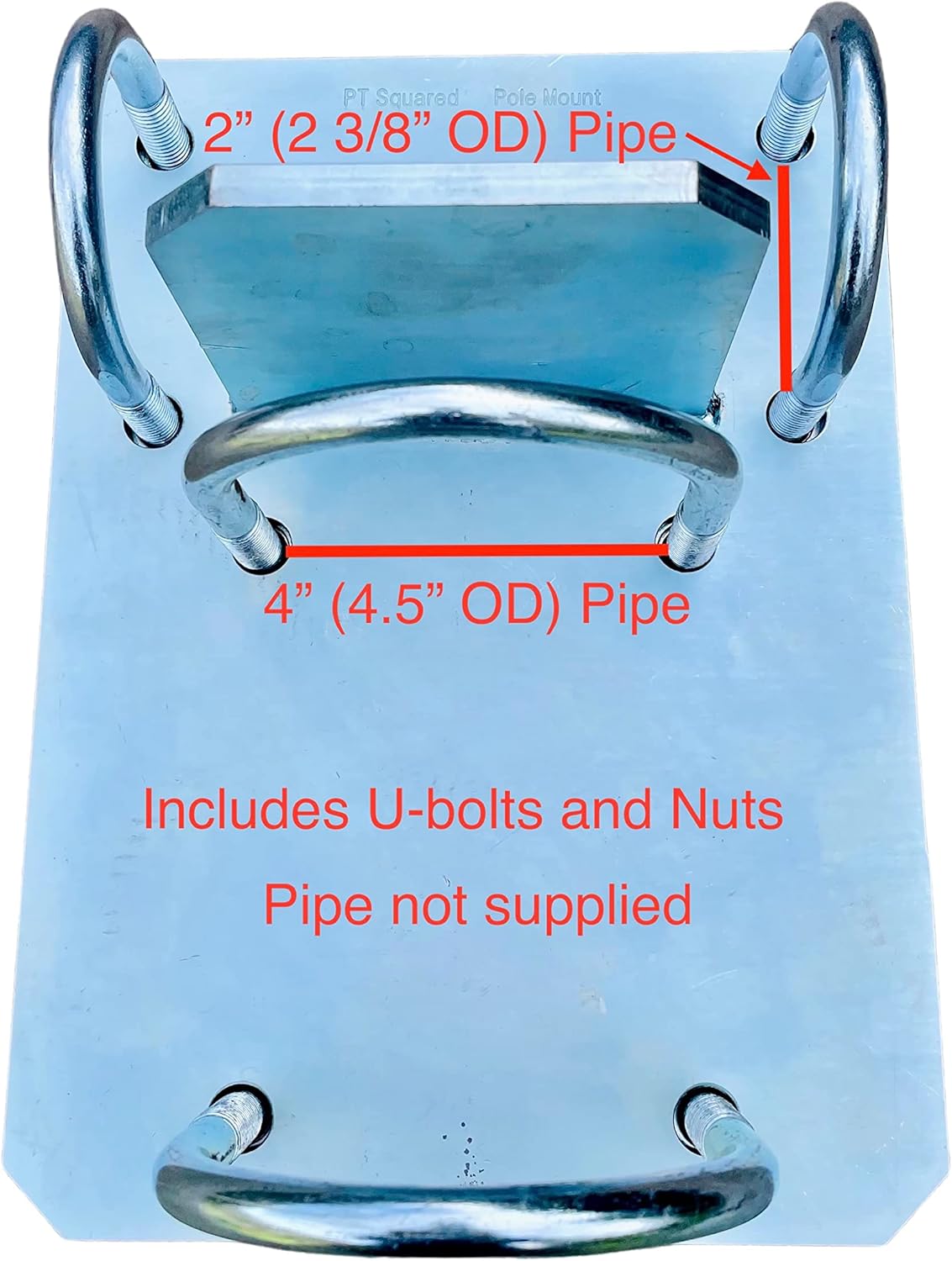Solar Panel Top of Pole Mount Bracket and Panel Mounting Kit for 4