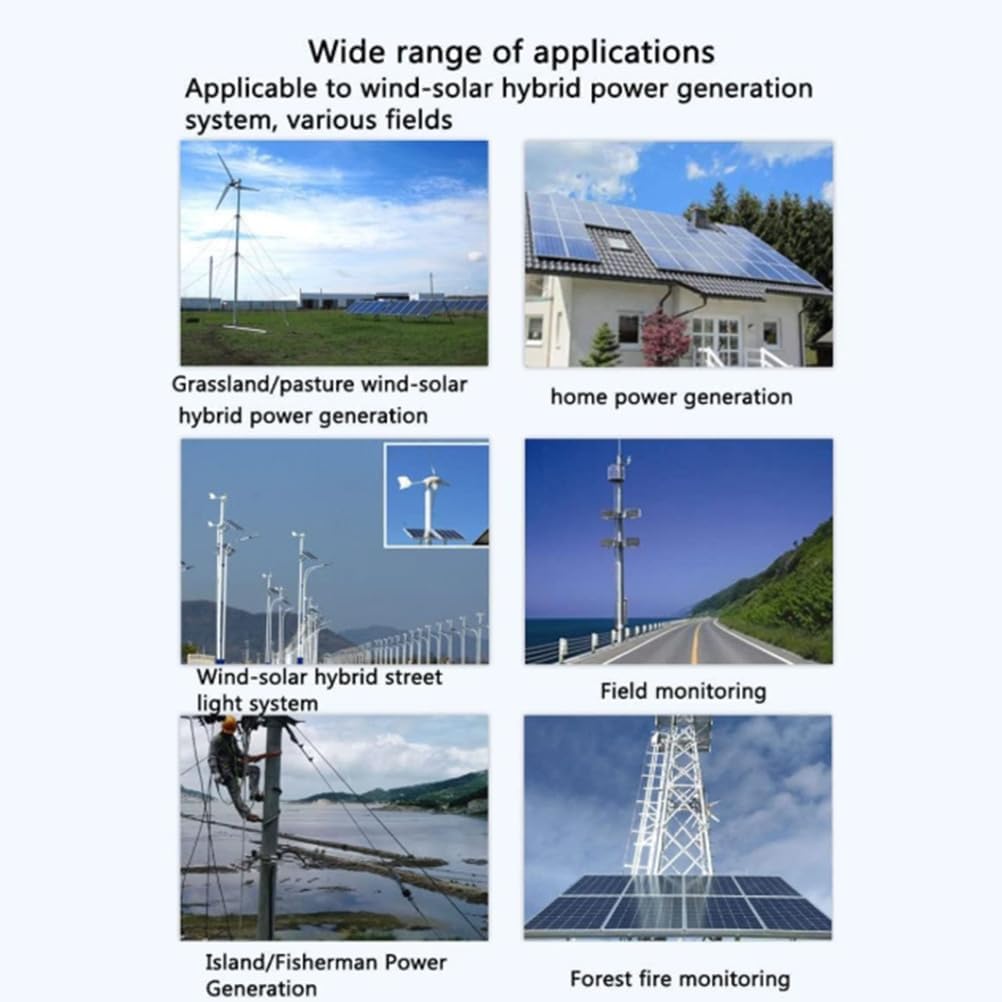 220V,HYZHANHONG 12V 24V 48V 220V Wind Solar Hybrid Charge Controller Fits for Wind and Solar Power Charge Controller Wind Energy with LCD Display,24V-1800W