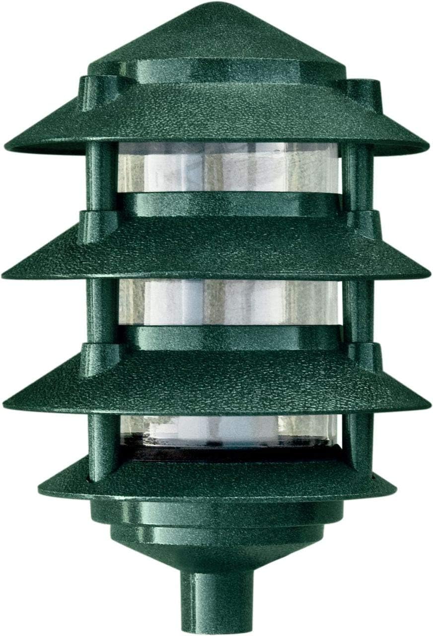 Dabmar Lighting D5100-G Pagoda Fixture 4 Tier Incand 120V Light, Green Finish