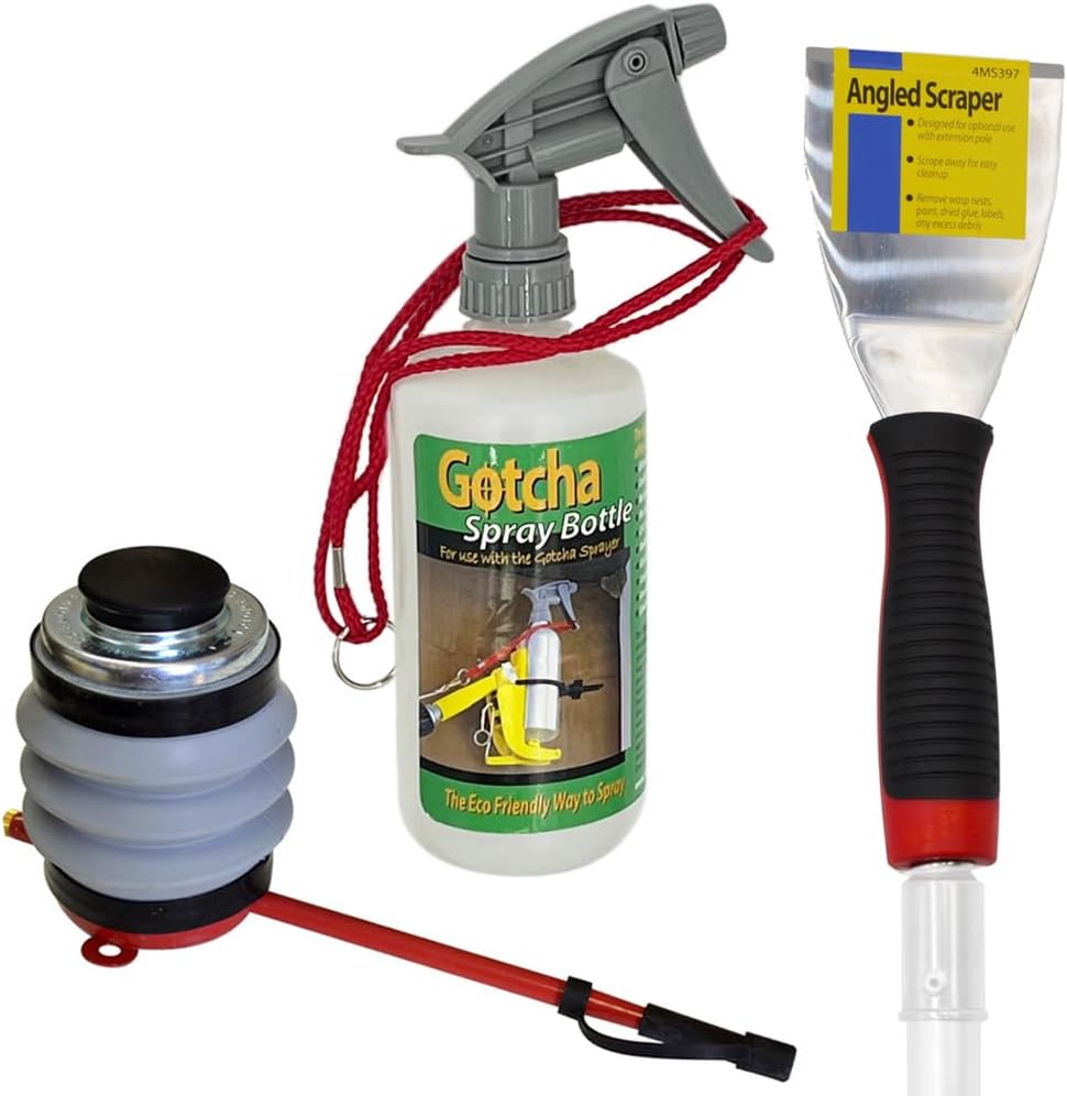 USA-Made Spray Bottle, Scraper & Powder Duster Combination Kit - Includes a 16oz. Reusable, Multi-Purpose, Eco-Friendly Spray Bottle, 3