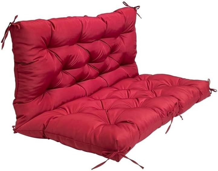 Porch Swing Cushion Outdoor Chair Cushions for Patio Furniture Waterproof Garden Bench Cushion with Back & Ties 4