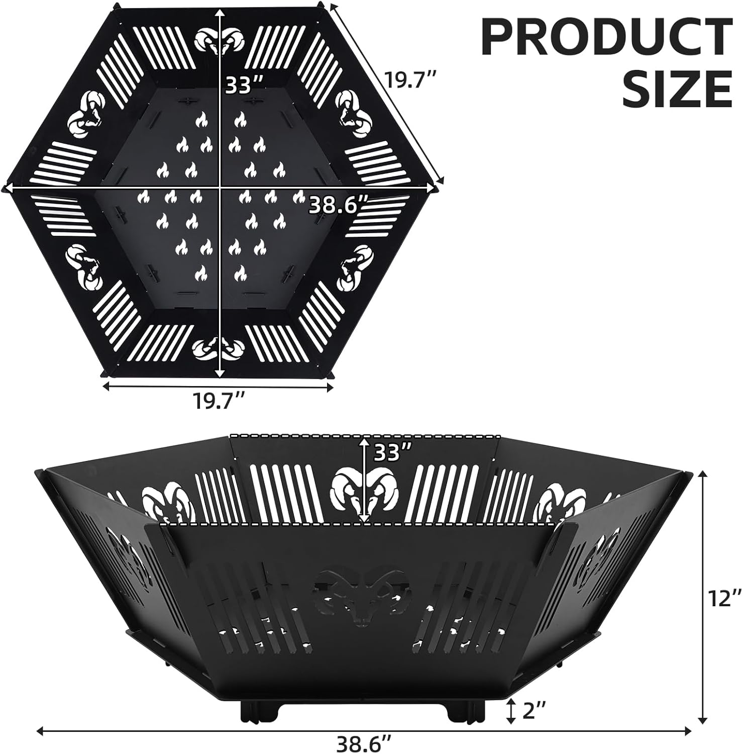 Portable Plug Fire Pit, 38.6