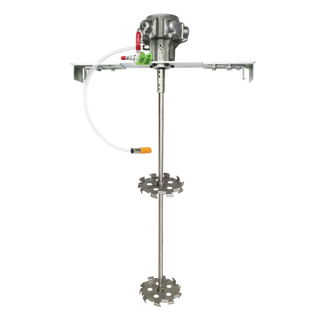 COSMOSTAR 1/2HP 55 Gallon Pneumatic 55 Gallon Agitator Adjustable Drum Bucket Paint Mixer| Pneumatic Bracket Mixer, Paint Stirring Machine Bracket Air Agitator Paint Mix Tool, Tank Barrel Air Mixer