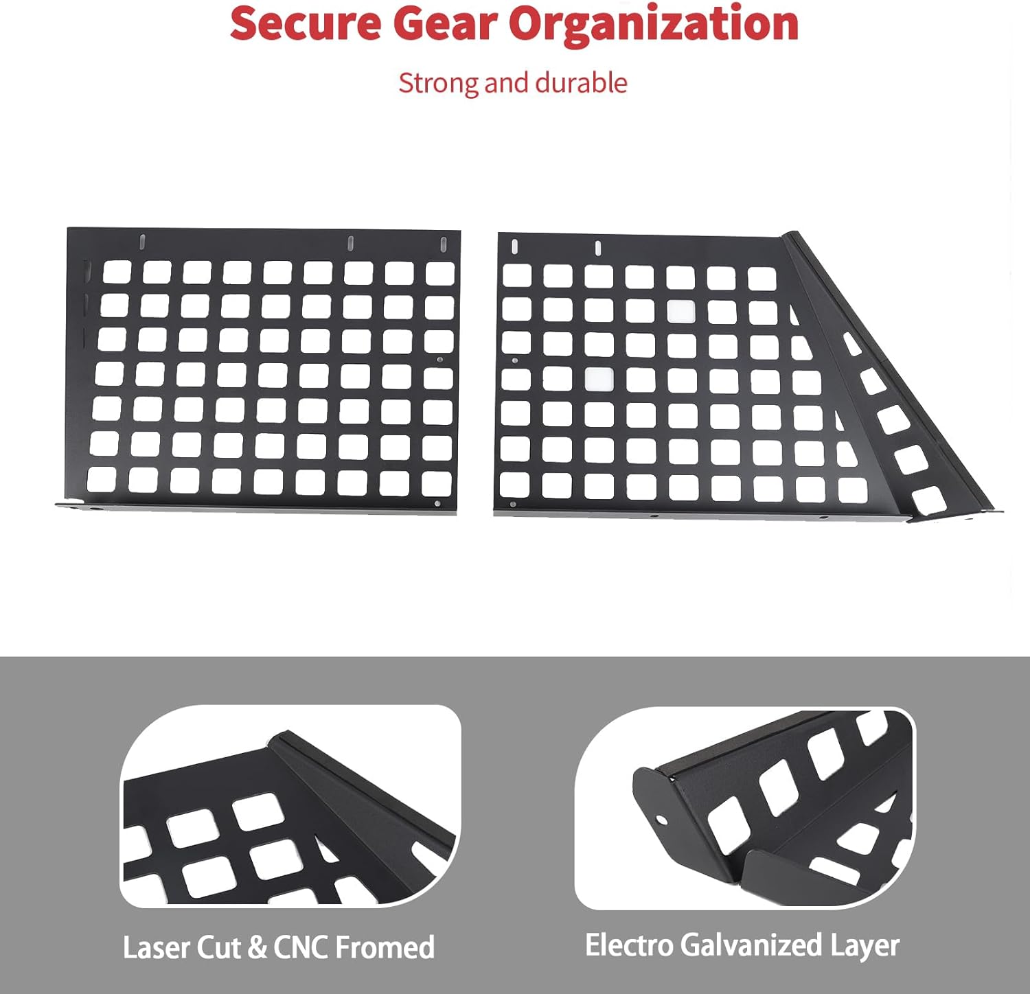 Linskip Trunk Molle Panel Compatible with 2021-2025 2026 Ford Bronco 2 Door Hard Top, Rear Window Cargo Molle Panel for Bronco Exterior Accessories - Space-Saving Organizer for Tools and Gear