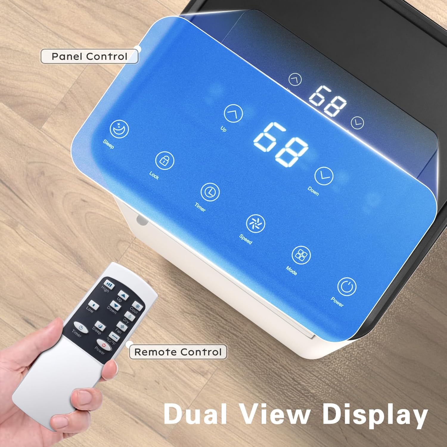 Xbeauty Portable Air Conditioner, 8000 BTU 3 Modes & Speeds with Remote Control, 24H Timer for Bedroom/Office, White