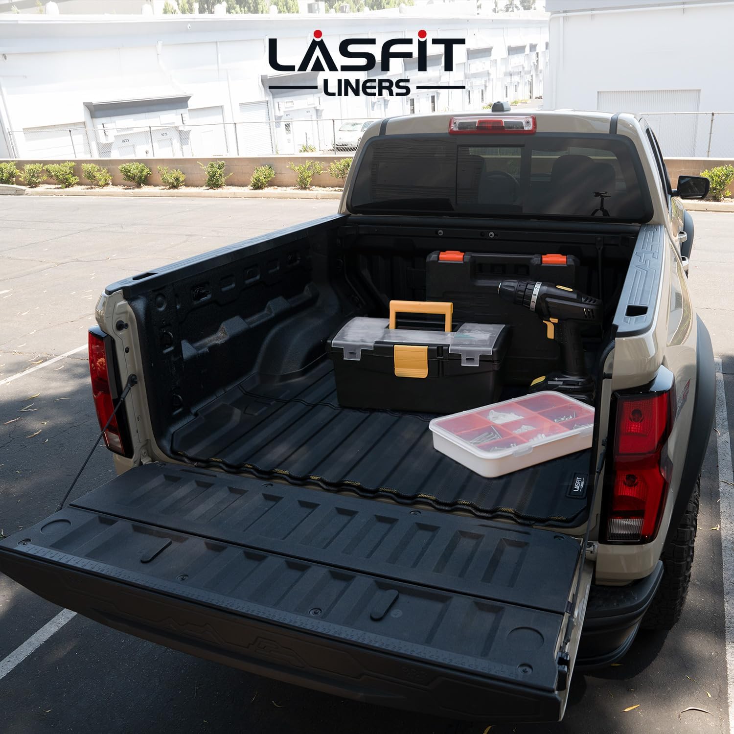 LASFIT Truck Bed Mat Fit for Chevrolet Chevy Colorado/GMC Canyon 2023 2024 2025 2026 5FT Accessories, Vehicle Bed Mat Custom Fit Flush All Weather Protection TPE Pickup Car Bed Cargo Trunk Liner