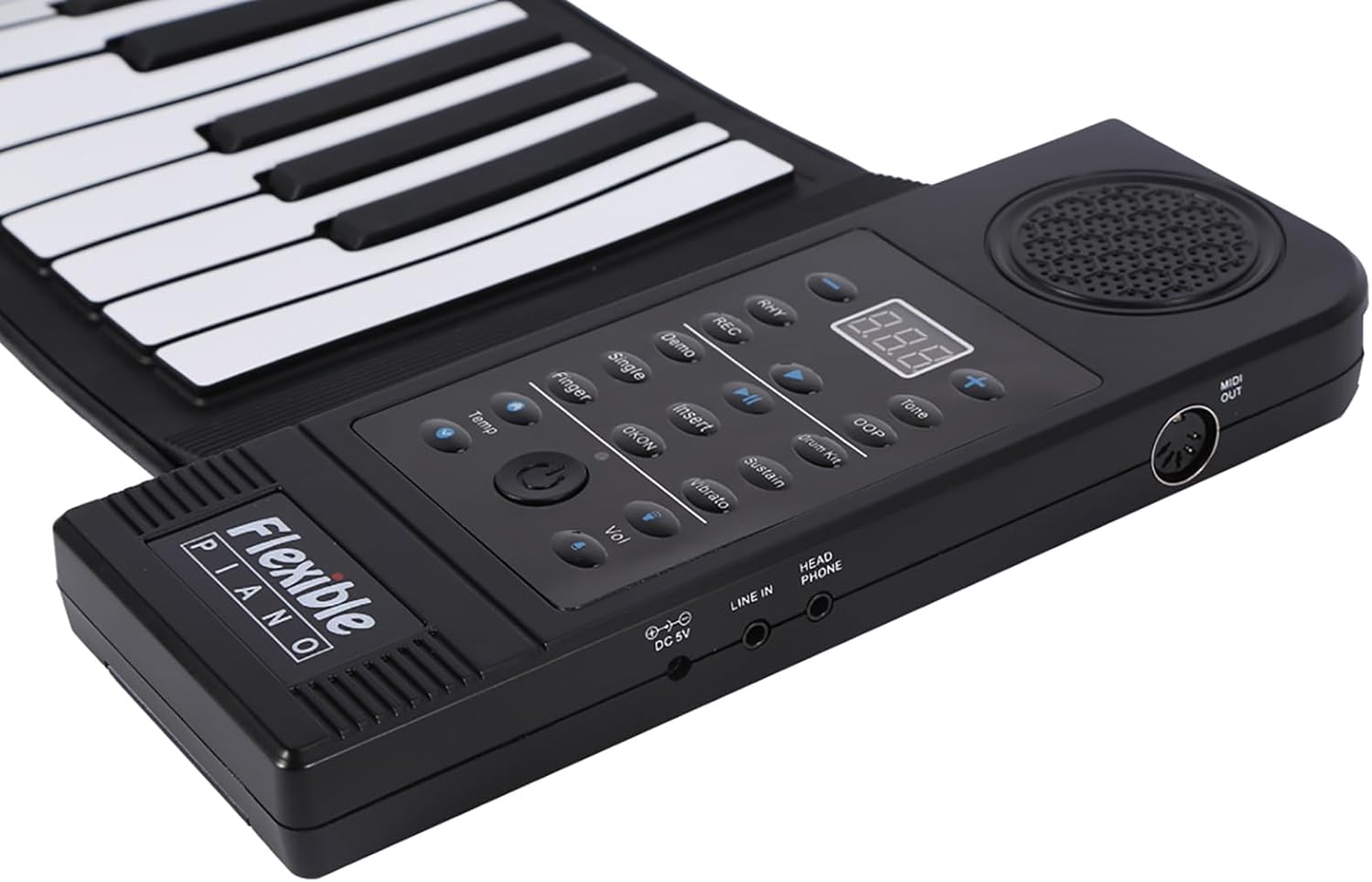 Portable 61-Keys Roll up Piano, Soft Silicone Flexible Electronic Digital Music Keyboard Piano Fit for Piano Beginner Support Recording, Playback, Programming