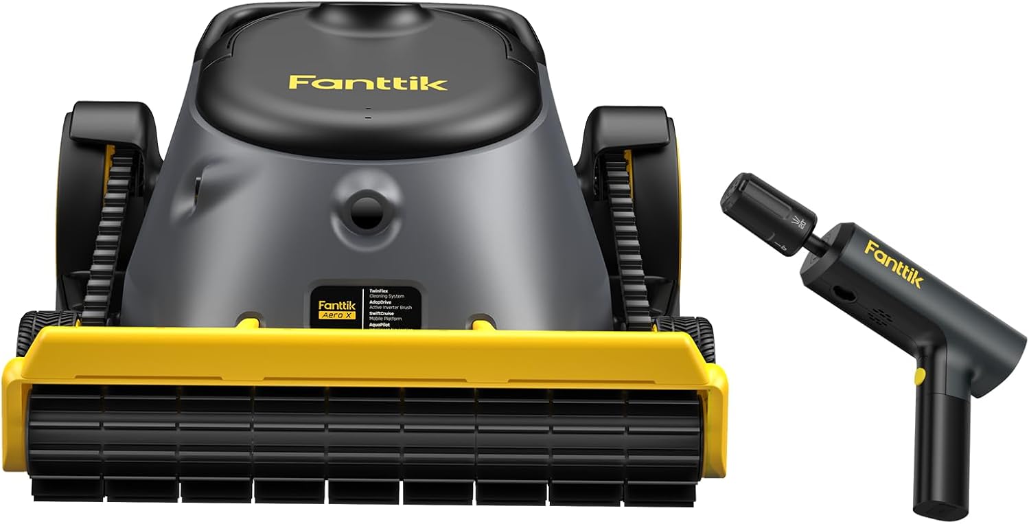 Fanttik Aero X Cordless Robotic Pool Vacuum Cleaner & Fanttik NB8 Flip Portable Pressure Washer Gun