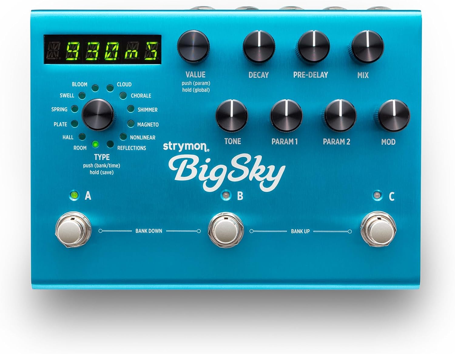 Strymon BigSky Multi Reverb Guitar Effects Pedal with 12 Unique Reverb Machines for Electric and Acoustic Guitar, Synths, Vocals and Keyboards