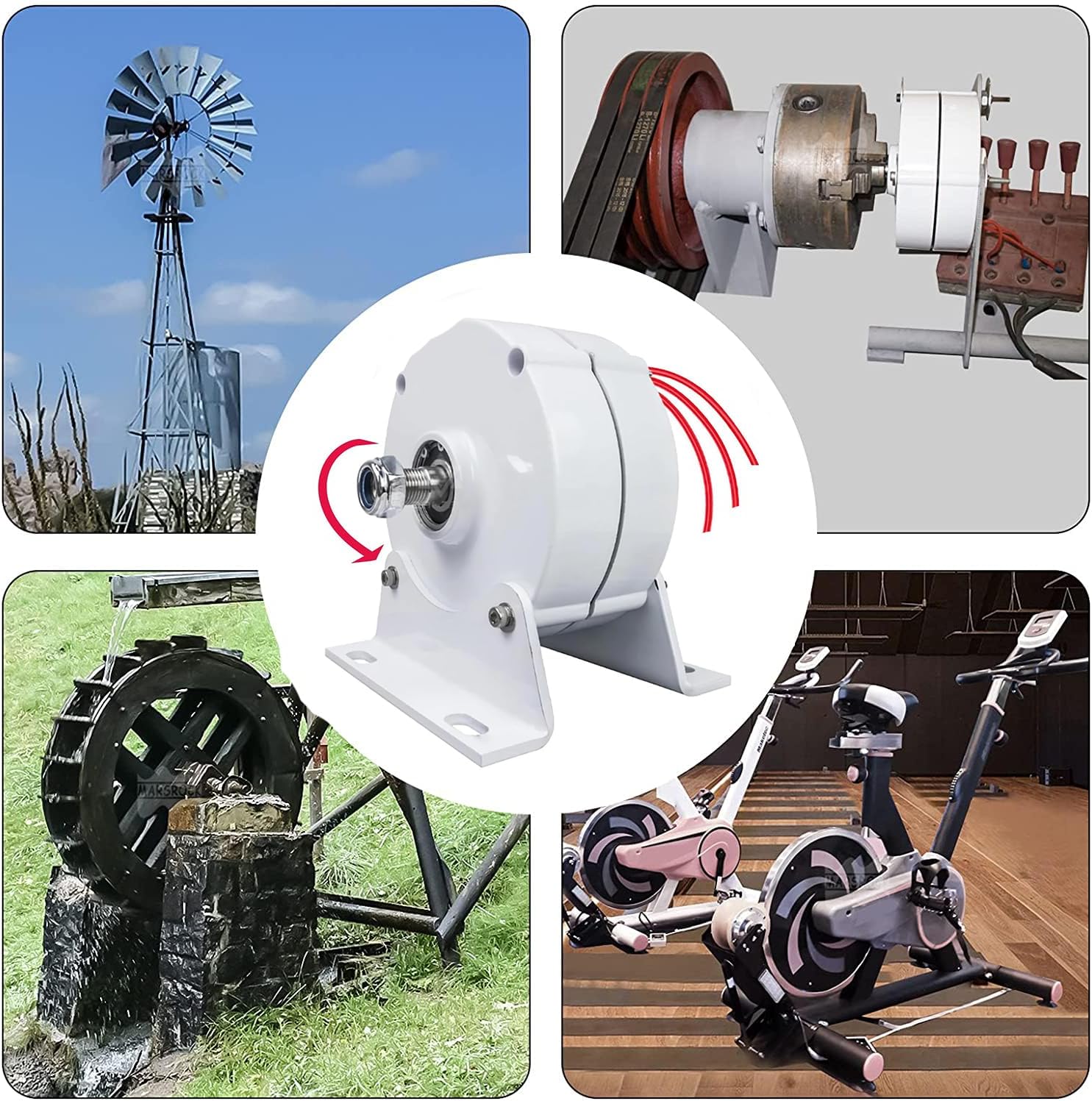 10000W 24V Wind Turbine Kit Gearless Permanent Magnet Generator,Low Speed 3 Phase AC Permanent Magnet Generator,220V(with MPPT Controller)