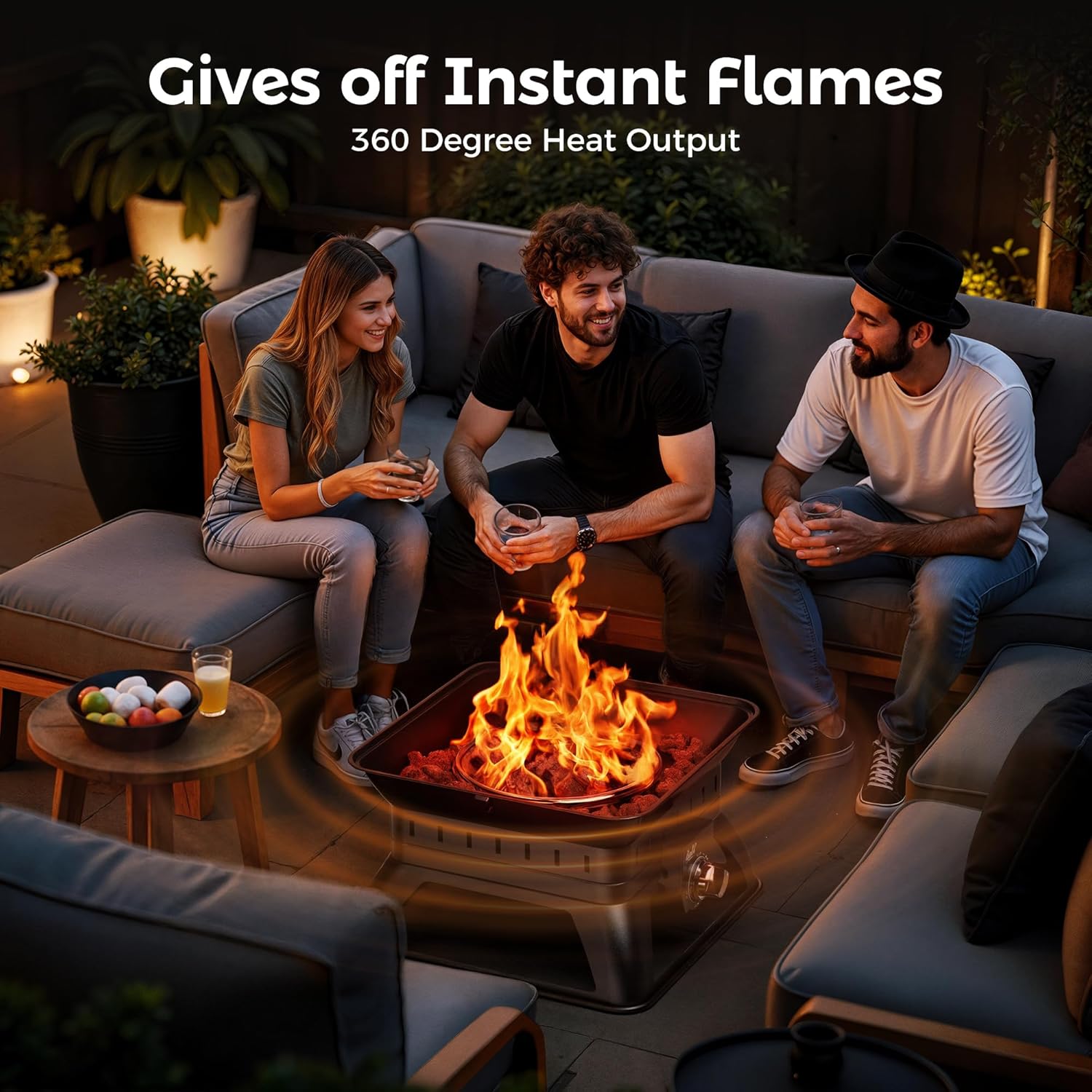 BALI OUTDOORS Propane Fire Pit Perfect for Camping Outdoor Fire Pit for Portable Firepits for Outside Outdoor Patio