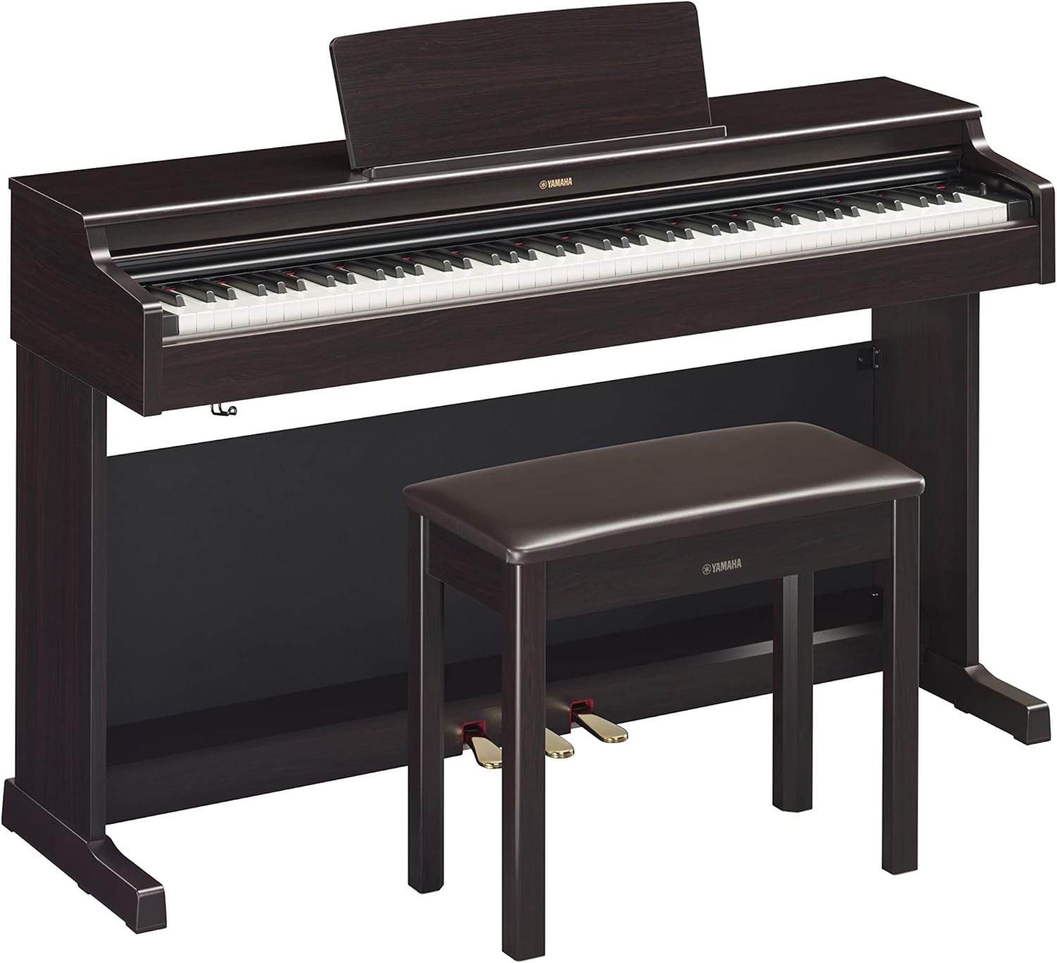 Yamaha YDP165 Arius Series Digital Console Piano with Bench, Dark Rosewood & amaha UDWL01 WiFi USB/MIDI Adapter