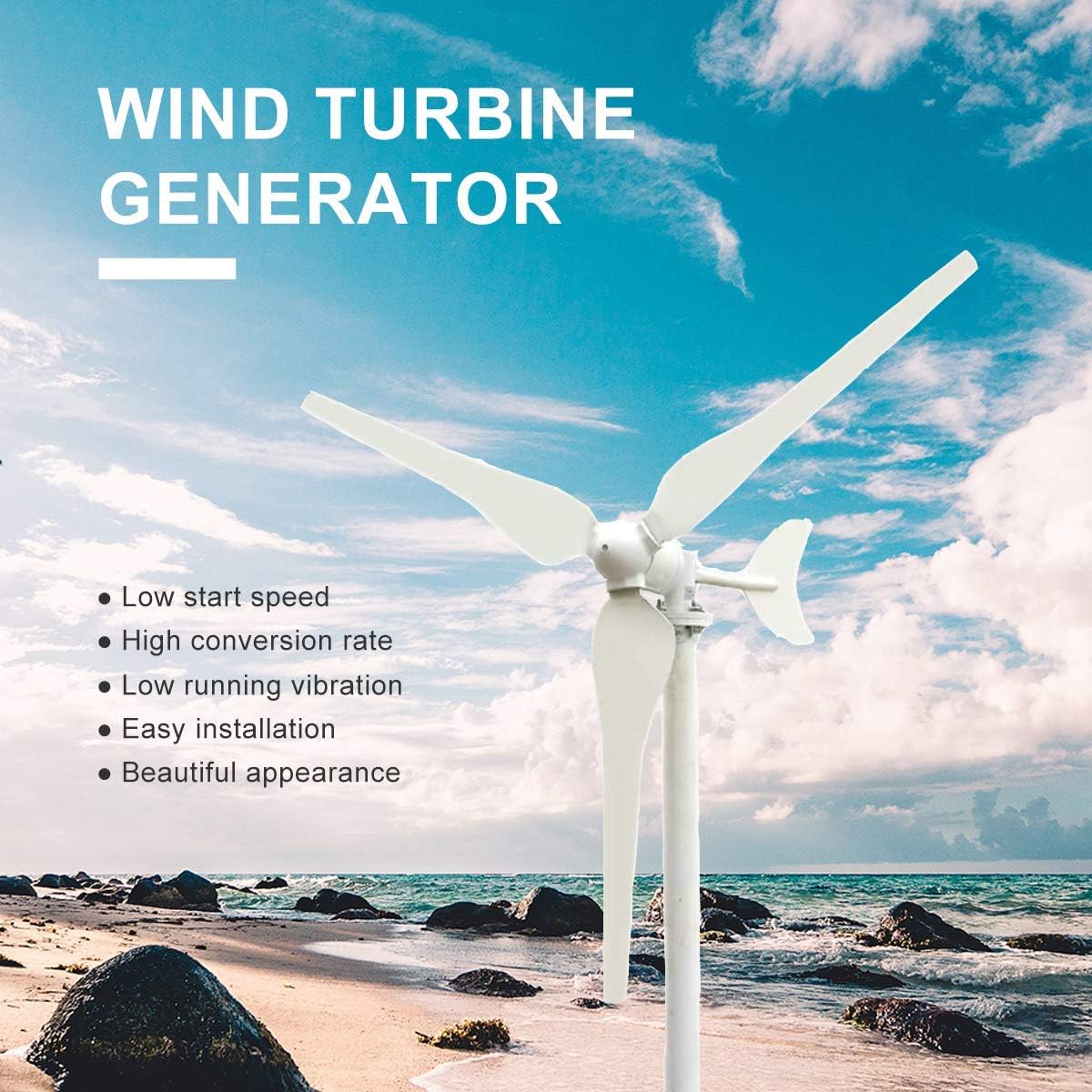 300W Solar Wind Power Kit Battery Charging System: 100W Wind Turbine Generator + 2pcs 100W Flexible Mono Solar Panel(Bump Surface) + Wind Controller + Solar Charge Regulator + Cables