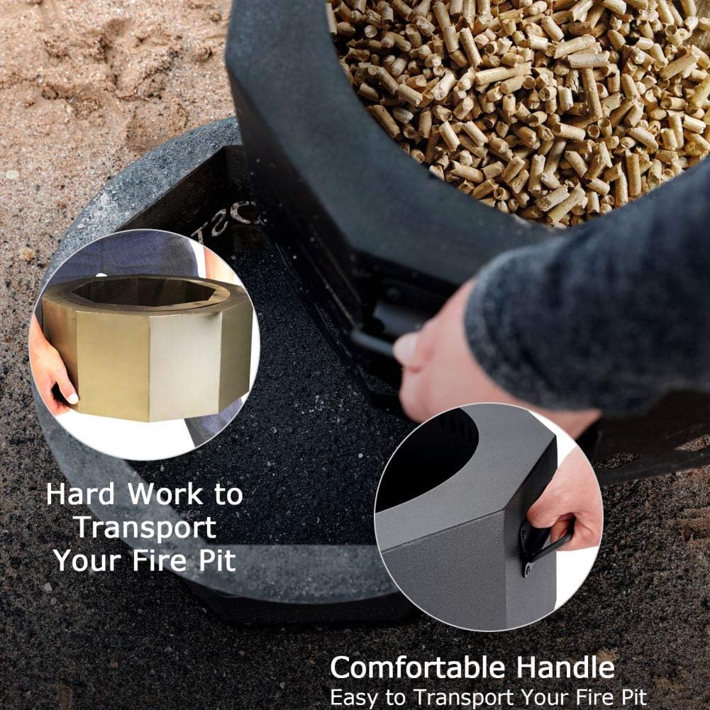 Stainless Fire Pit and Ash Shovel/Brush Set