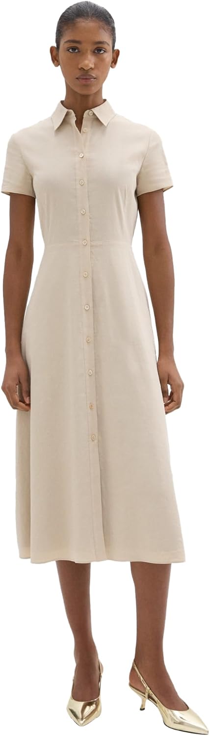 Theory Women's Ss Bd Midi Dr B, Straw