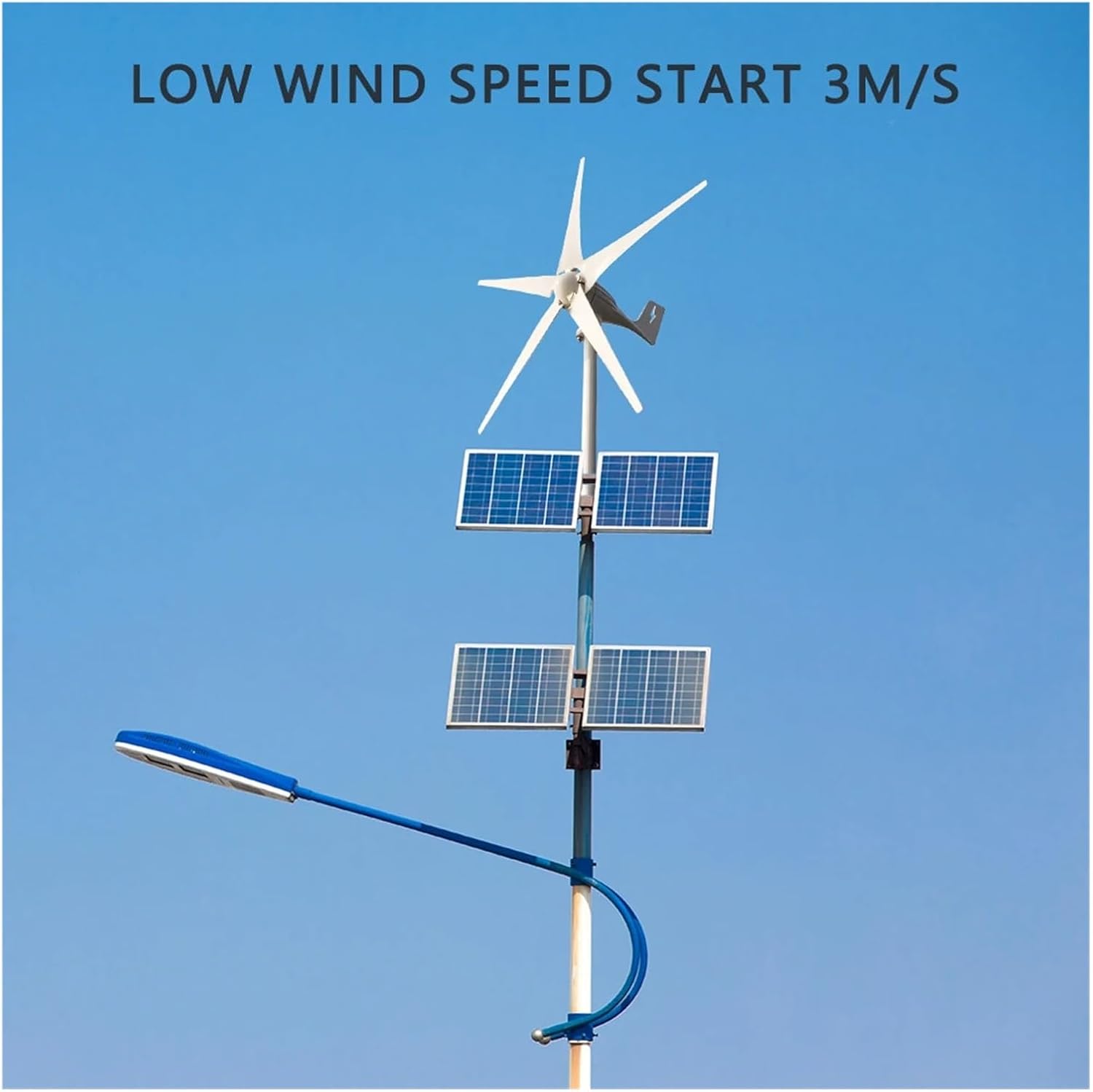 Wind Turbine Generator Kit, Windmill Turbine Generator 3000KW 12v 24v 48V Low Wind Speed Three Phase for Home Use for Hybrid Solar Wind System(24V)