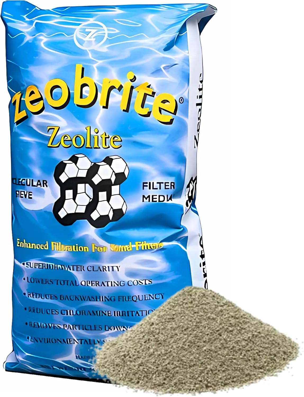 Zeobrite Pool Filter Media - 50lb Bag | Natural Zeolite for Cleaner, Clearer Pool Water | Eco-Friendly & Efficient Filtration Solution