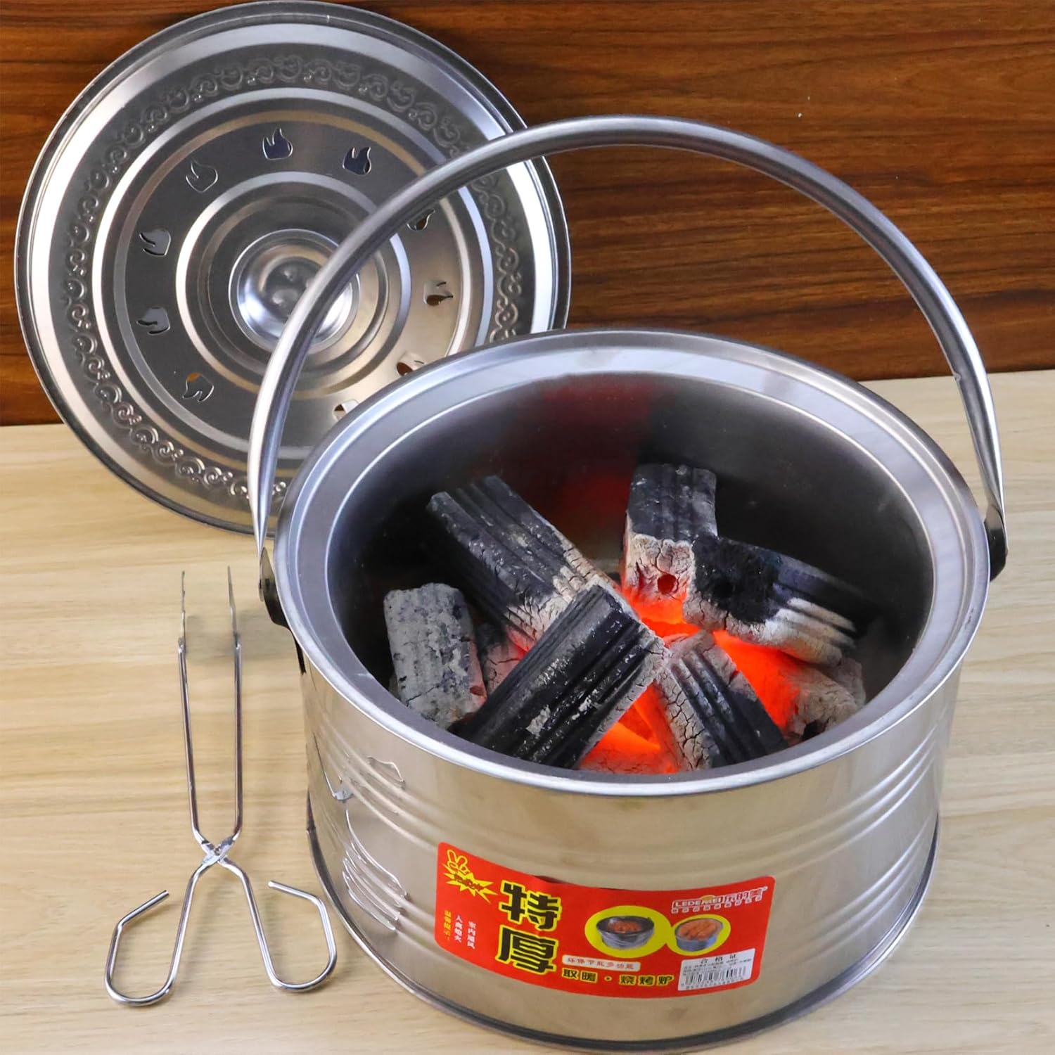 Multifunctional Fire Pit 32 x 20 cm,Stainless Steels,Outdoor Patio Heater for Barbecues,Parties and Camping,Please Select Accessories According to Your Needs (B)