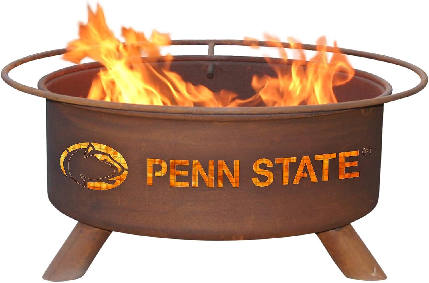 Patina Products F240 Penn State Steel Outdoor Fire Pit - 24 x 24 x 11 inch - Natural Rust Patina Finish