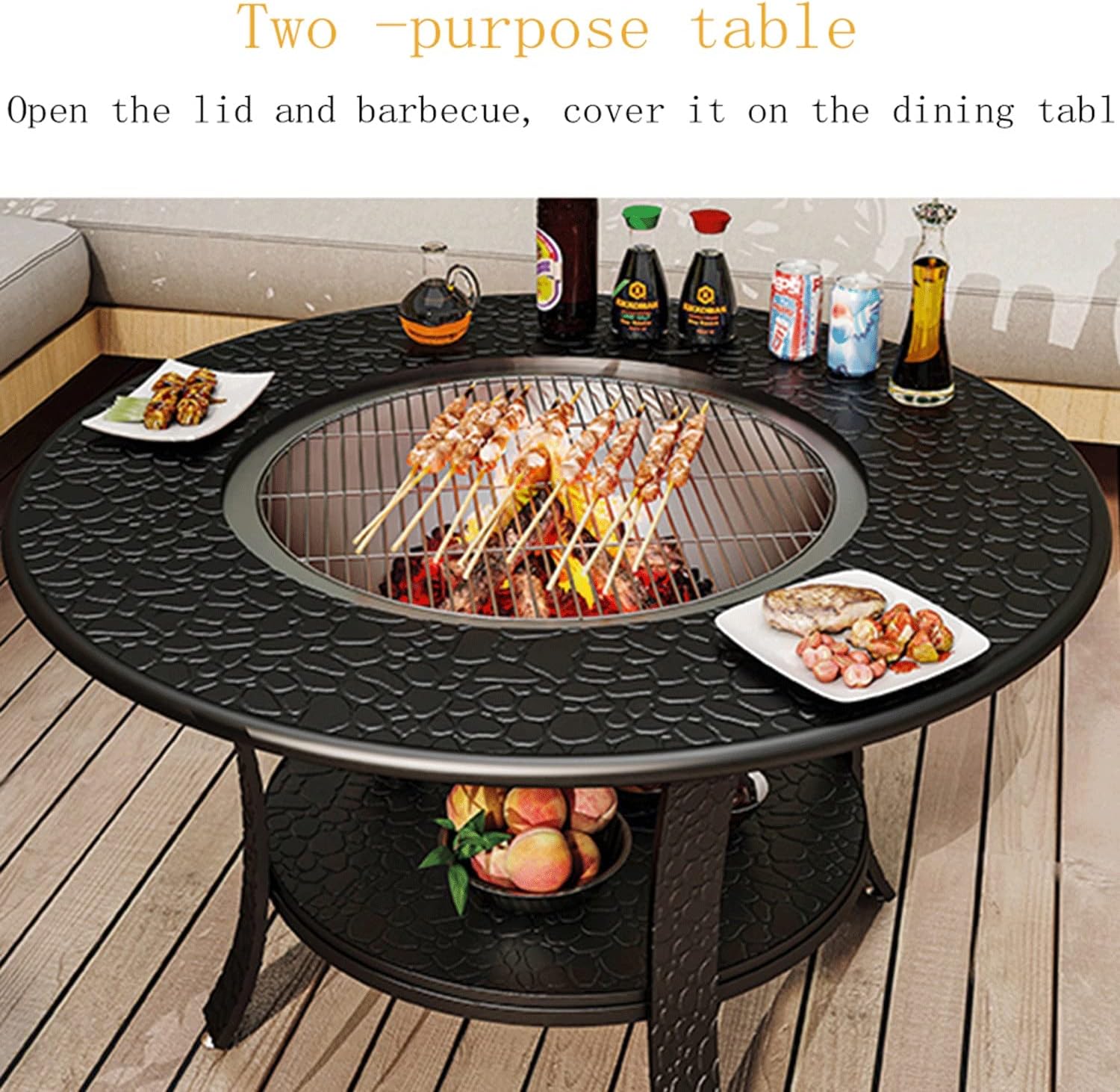Campfire Set, Wood Burning Pit, Patio Fire Pit, Wood Burning with Mesh Spark Screen, Campfire Outdoor Fire Pit, Poker with Fireplace