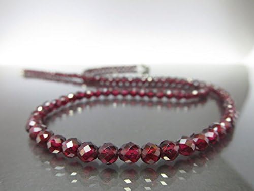 fantastic african garnet necklace red gemstone collier birthstone gift present birthday girlfriend gemstone natural silver platedcollier 4.2mm 48cm